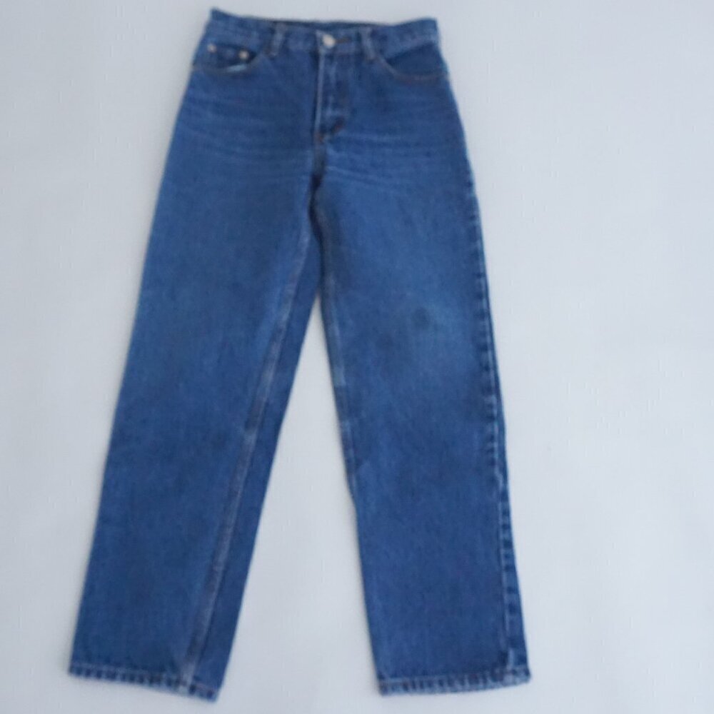 Vintage VIP By Hareno Dark Wash Straight Leg High Waisted Denim Jean 27/32